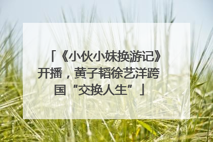 《小伙小妹换游记》开播，黄子韬徐艺洋跨国“交换人生”