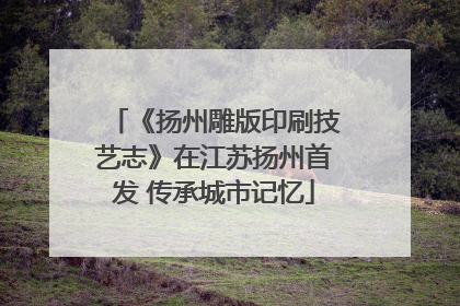 《扬州雕版印刷技艺志》在江苏扬州首发 传承城市记忆