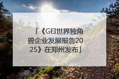 《GEI世界独角兽企业发展报告2025》在郑州发布