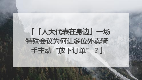 「人大代表在身边」一场特殊会议为何让多位外卖骑手主动“放下订单”？
