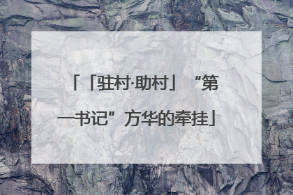 「驻村·助村」“第一书记”方华的牵挂