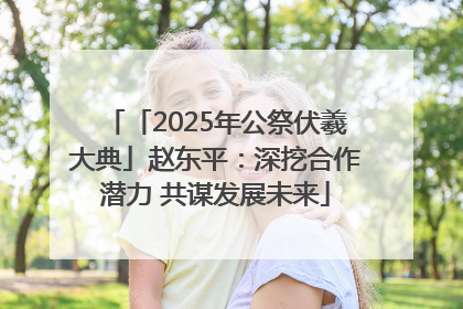 「2025年公祭伏羲大典」赵东平：深挖合作潜力 共谋发展未来