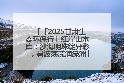 「2025甘肃生态环保行」红崖山水库：沙海明珠绽异彩，碧波荡漾润绿洲