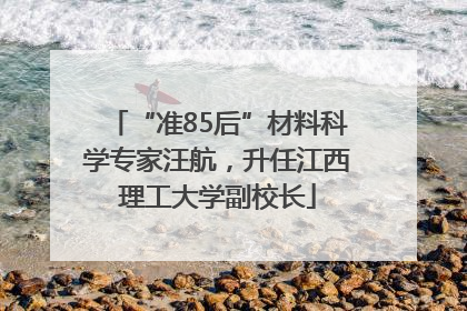 “准85后”材料科学专家汪航，升任江西理工大学副校长