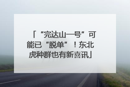 “完达山一号”可能已“脱单”！东北虎种群也有新喜讯