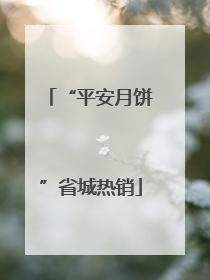 “平安月饼”省城热销