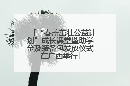 “春蕾茁壮公益计划”成长课堂暨助学金及装备包发放仪式在广西举行