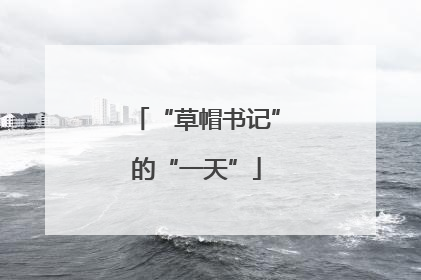 “草帽书记”的“一天”