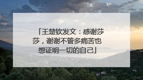 王楚钦发文：感谢莎莎，谢谢不管多痛苦也想证明一切的自己