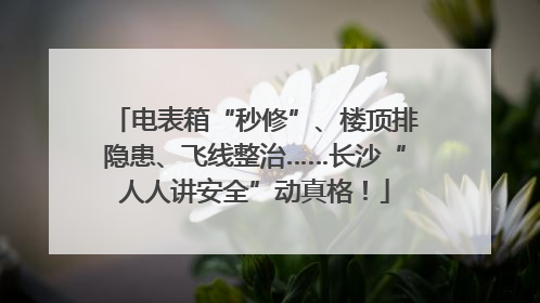 电表箱“秒修”、楼顶排隐患、飞线整治……长沙“人人讲安全”动真格！