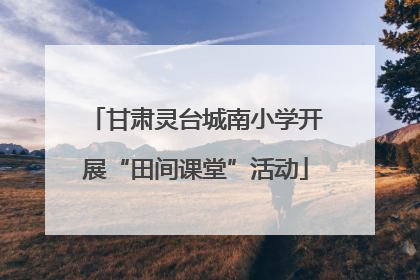 甘肃灵台城南小学开展“田间课堂”活动