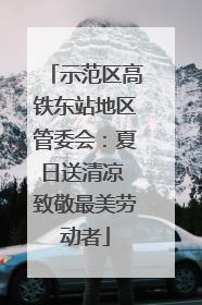 示范区高铁东站地区管委会：夏日送清凉 致敬最美劳动者