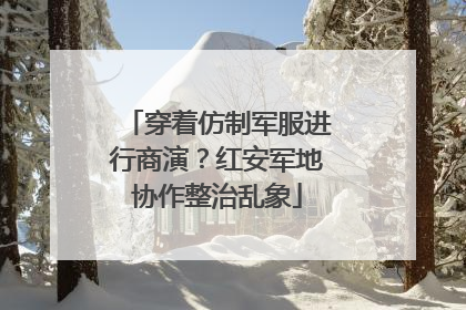 穿着仿制军服进行商演？红安军地协作整治乱象