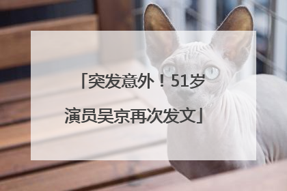 突发意外！51岁演员吴京再次发文