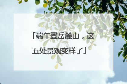 端午登岳麓山，这五处景观变样了