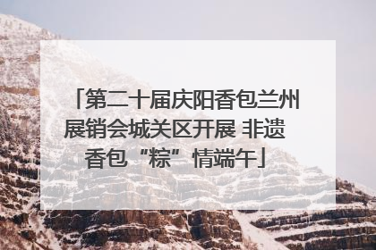 第二十届庆阳香包兰州展销会城关区开展 非遗香包“粽”情端午