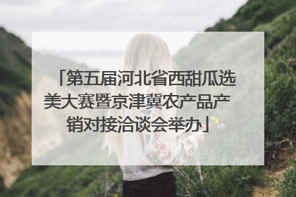 第五届河北省西甜瓜选美大赛暨京津冀农产品产销对接洽谈会举办