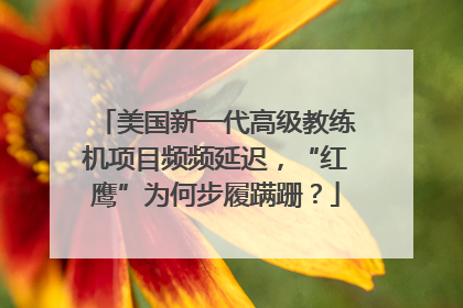 美国新一代高级教练机项目频频延迟，“红鹰”为何步履蹒跚？