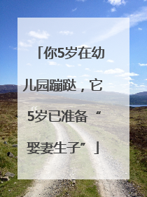 你5岁在幼儿园蹦跶，它5岁已准备“娶妻生子”