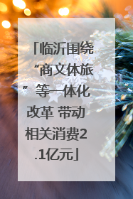 临沂围绕“商文体旅”等一体化改革 带动相关消费2.1亿元