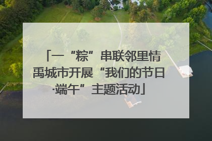 一“粽”串联邻里情 禹城市开展“我们的节日·端午”主题活动
