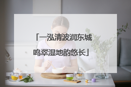 一泓清波润东城 鸣翠湿地韵悠长