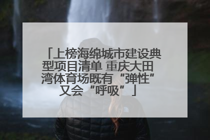 上榜海绵城市建设典型项目清单 重庆大田湾体育场既有“弹性”又会“呼吸”