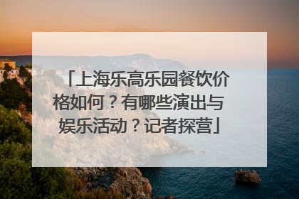 上海乐高乐园餐饮价格如何？有哪些演出与娱乐活动？记者探营