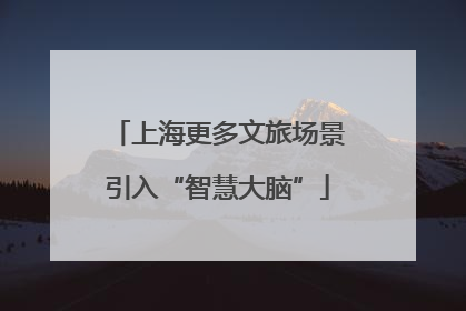 上海更多文旅场景引入“智慧大脑”