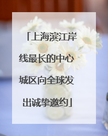 上海滨江岸线最长的中心城区向全球发出诚挚邀约