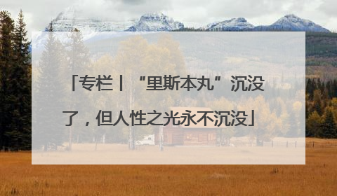 专栏丨“里斯本丸”沉没了，但人性之光永不沉没