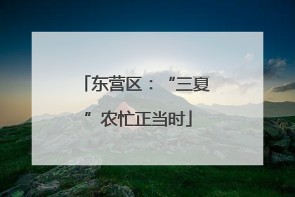 东营区：“三夏”农忙正当时