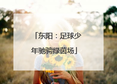 东阳：足球少年驰骋绿茵场