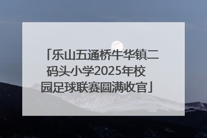 乐山五通桥牛华镇二码头小学2025年校园足球联赛圆满收官