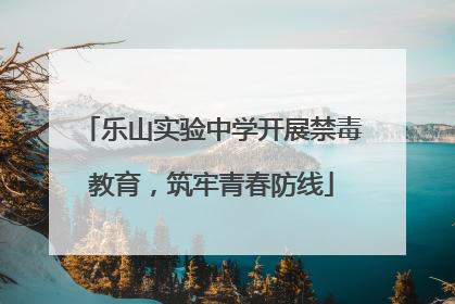 乐山实验中学开展禁毒教育，筑牢青春防线