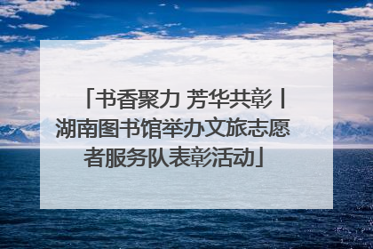 书香聚力 芳华共彰丨湖南图书馆举办文旅志愿者服务队表彰活动