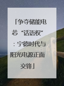争夺储能电芯“话语权”：宁德时代与阳光电源正面交锋