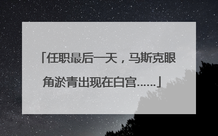 任职最后一天，马斯克眼角淤青出现在白宫……