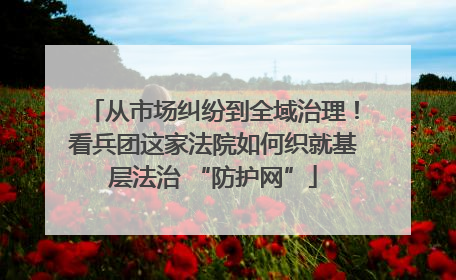 从市场纠纷到全域治理！看兵团这家法院如何织就基层法治 “防护网”