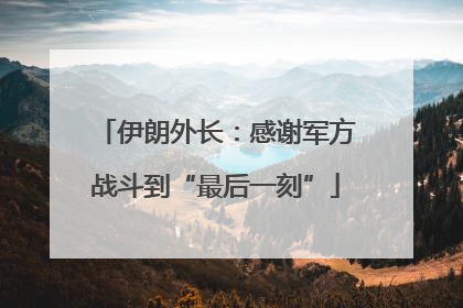 伊朗外长：感谢军方战斗到“最后一刻”