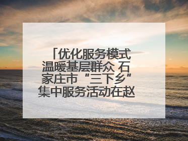 优化服务模式 温暖基层群众 石家庄市“三下乡”集中服务活动在赵县举行