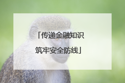 传递金融知识 筑牢安全防线