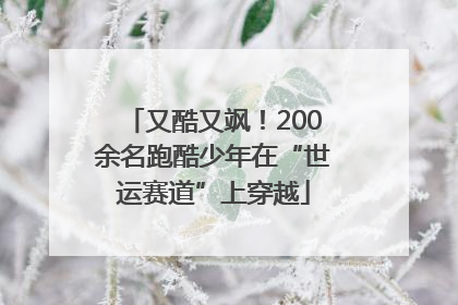 又酷又飒！200余名跑酷少年在“世运赛道”上穿越