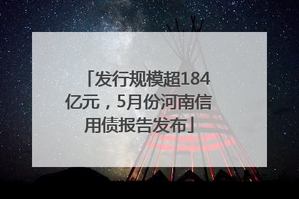 发行规模超184亿元，5月份河南信用债报告发布