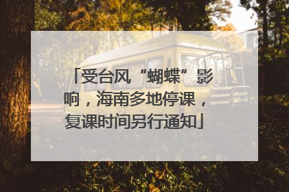 受台风“蝴蝶”影响，海南多地停课，复课时间另行通知