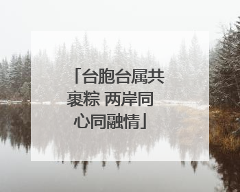 台胞台属共裹粽 两岸同心同融情