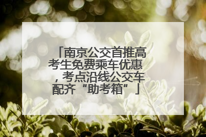 南京公交首推高考生免费乘车优惠，考点沿线公交车配齐“助考箱”