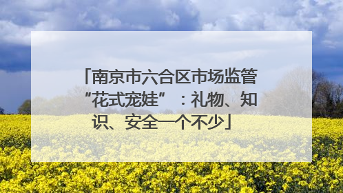 南京市六合区市场监管“花式宠娃”：礼物、知识、安全一个不少