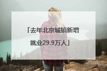 去年北京城镇新增就业29.9万人