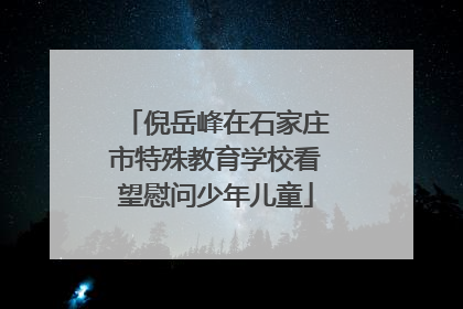 倪岳峰在石家庄市特殊教育学校看望慰问少年儿童